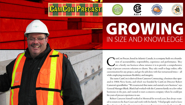 CamCon Precast â€“ Growing in size and knowledge